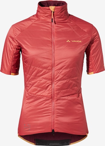 VAUDE Athletic Button Up Shirt 'Kuro' in Red: front
