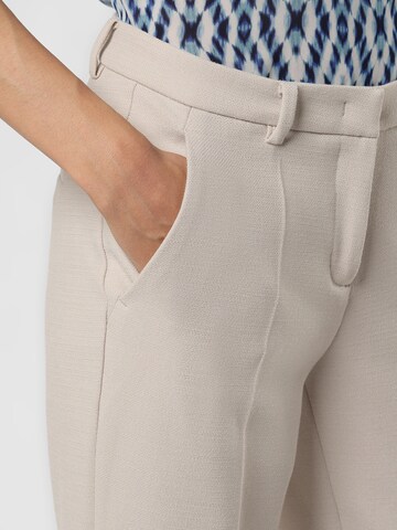 Cambio Regular Pleat-Front Pants 'Krystal' in Beige