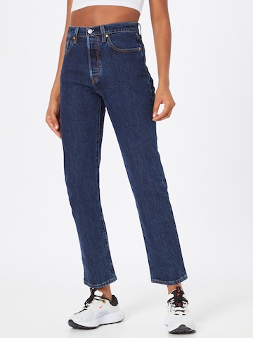 LEVI'S Regular Jeans '501® Crop' i blå: forside