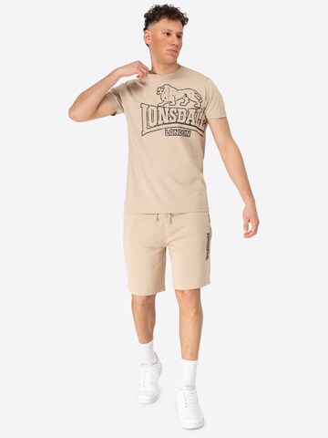 T-Shirt 'Langsett' LONSDALE en beige