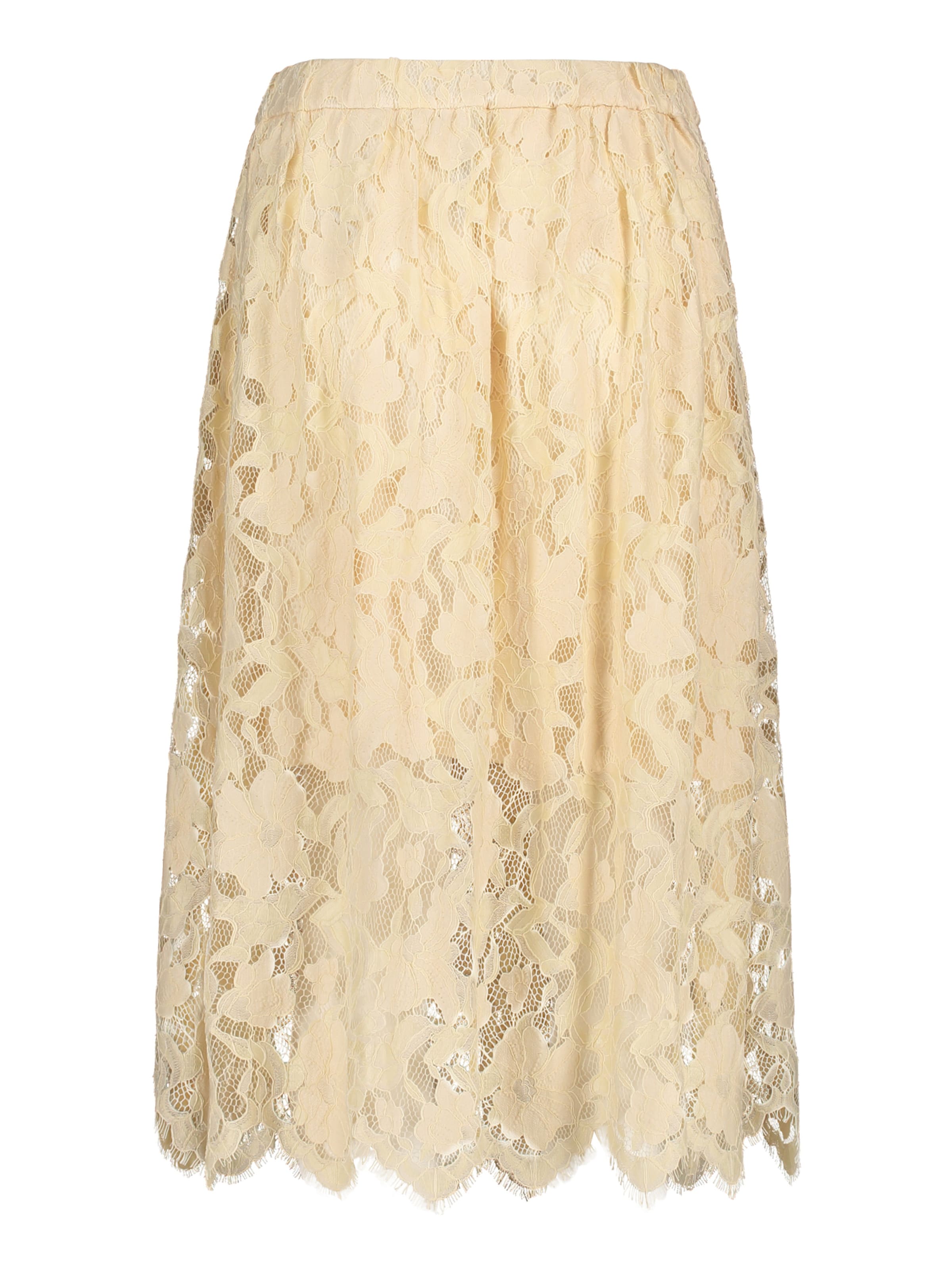 Vera Mont Spitzenrock mit Taschen in Beige