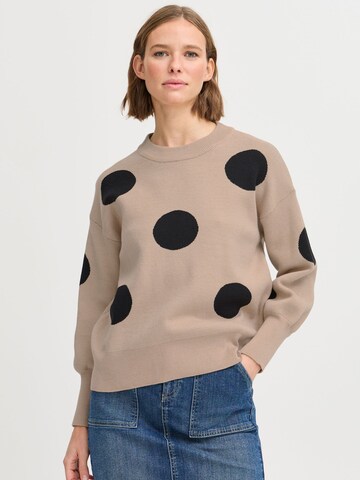 b.young Sweater 'Omme' in Beige: front