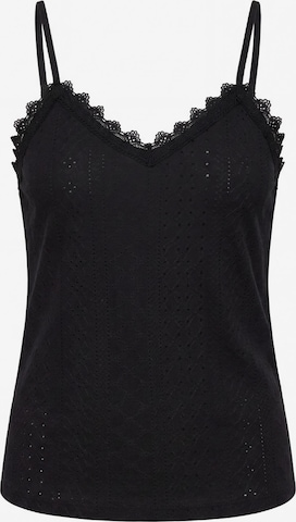MEETWEE Top 'V-neck summer lace vest' in Zwart: voorkant