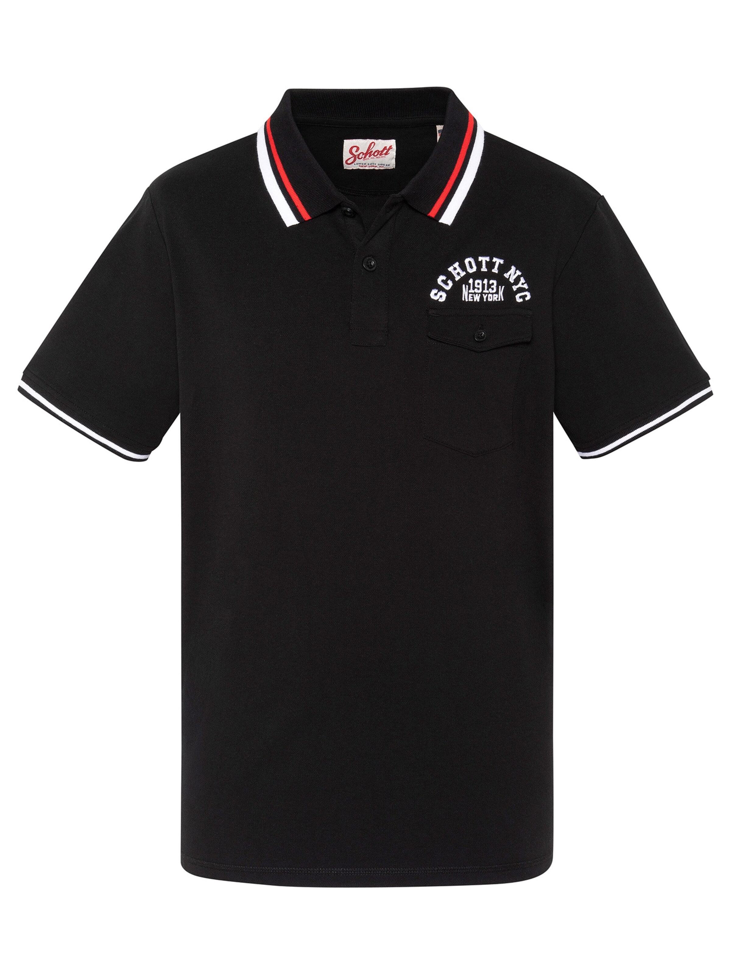 T-Shirt Schott NYC en noir : devant