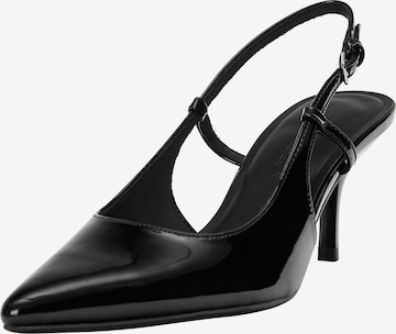 Escarpins à bride arrière Pull&Bear en noir : devant