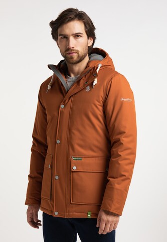 Schmuddelwedda Winter jacket in Brown: front