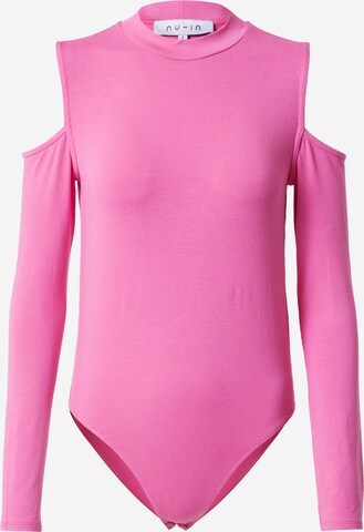 NU-IN T-shirtbody i rosa: framsida