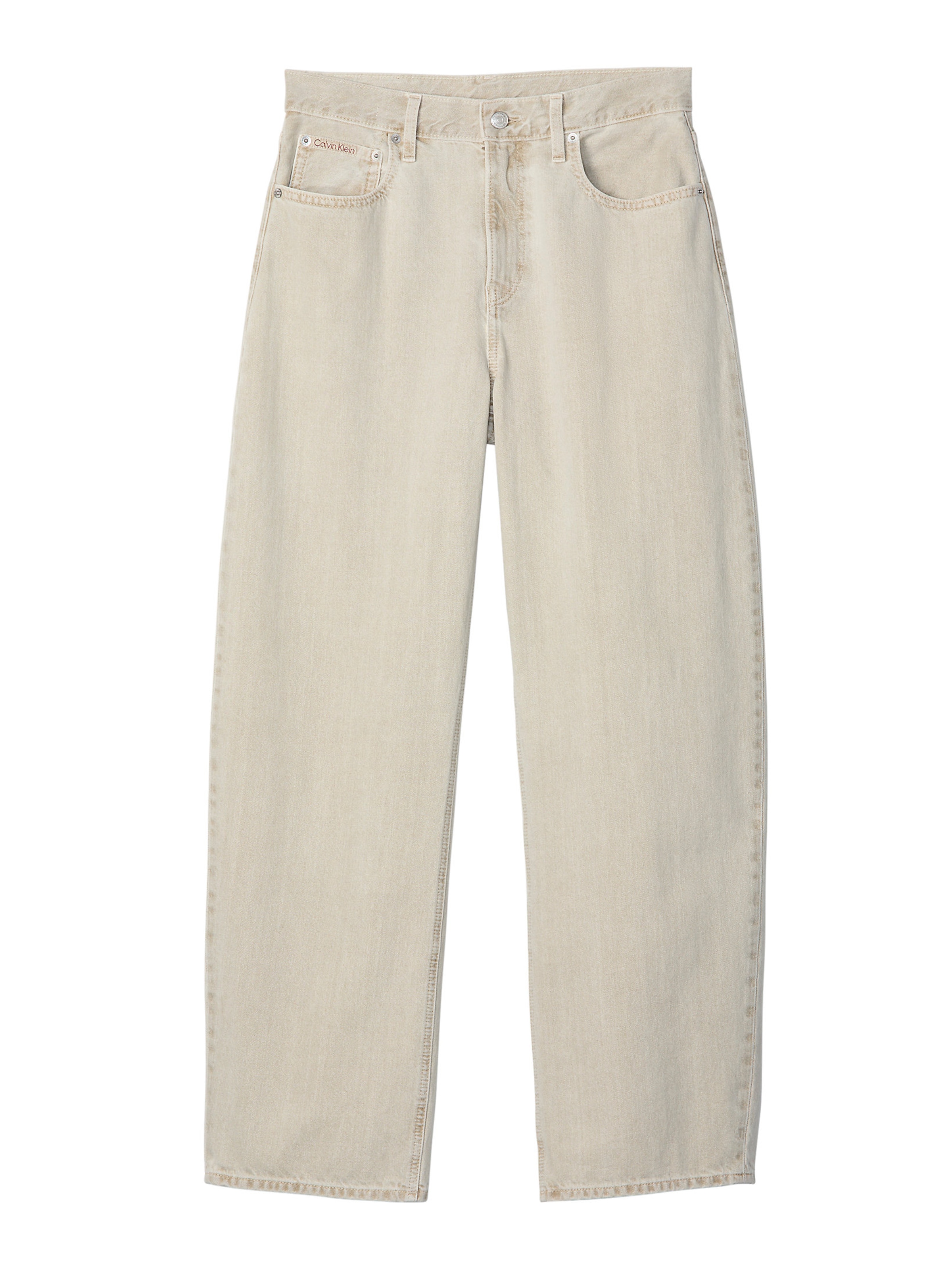Calvin Klein Jeans Barrel Jeans in Beige: front