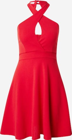 WAL G. שמלות קוקטייל 'OFRI' באדום: מלפנים