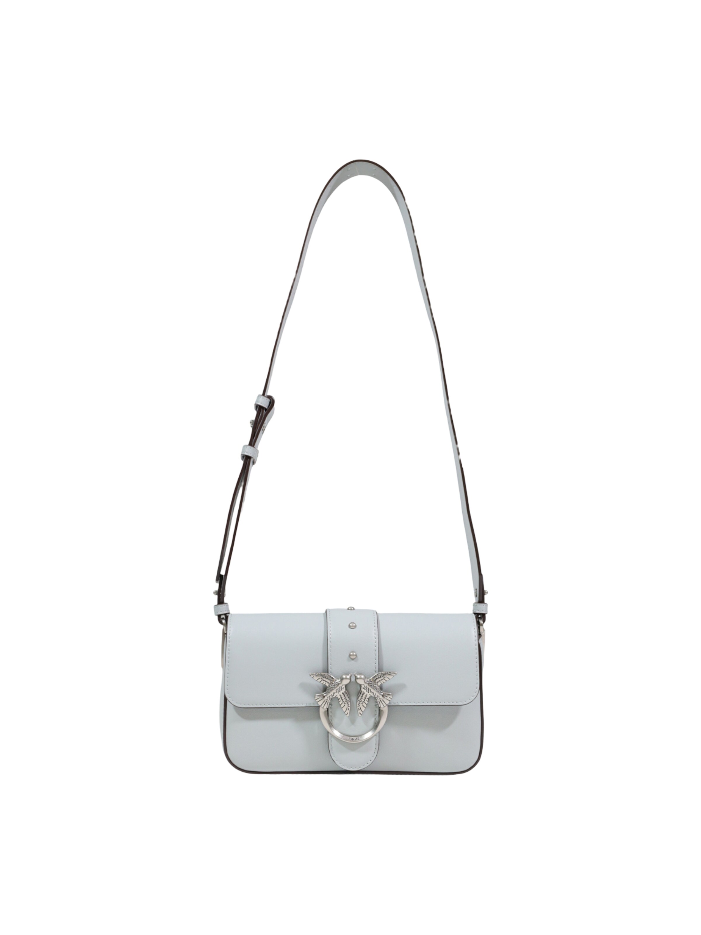 PINKO Bolso de hombro 'LOVE ONE MINI SLOUCHY FL VITELLO 104340 A0QO' en One Size en blanco, Vista del producto