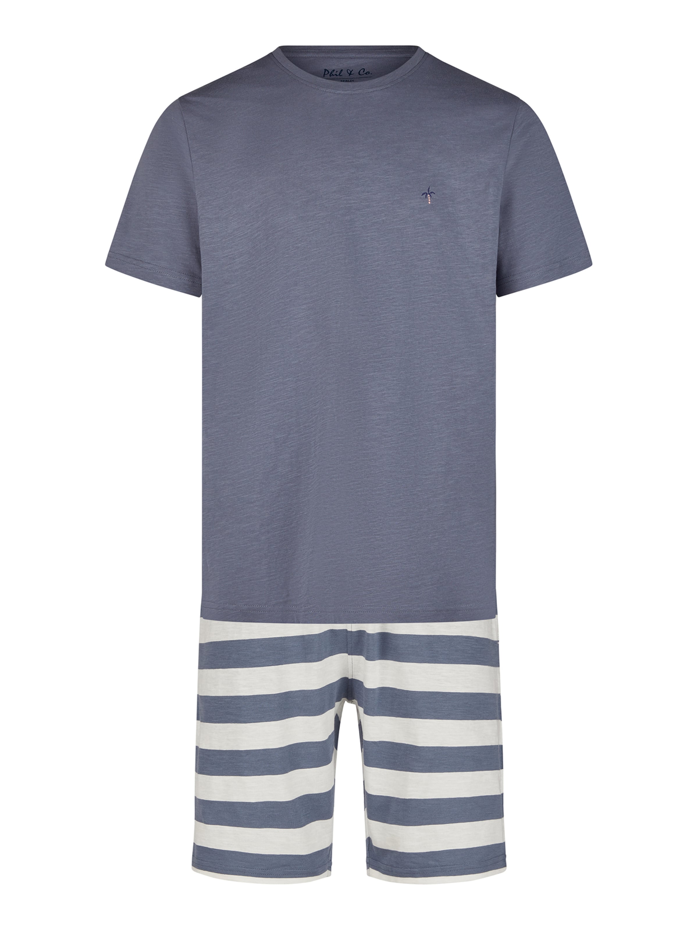 Pyjama court 'Lounge Dreams' Phil & Co. Berlin en gris : devant