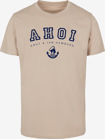 F4NT4STIC Shirt 'Ahoi Knut & Jan Hamburg' in Sand | ABOUT YOU