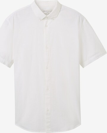 Coupe regular Chemise TOM TAILOR DENIM en blanc : devant