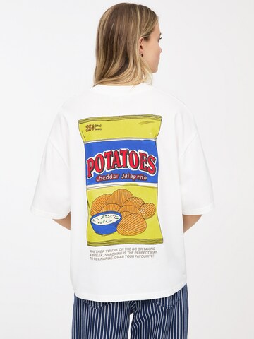 Pull&Bear T-Shirt in Weiß: Vorderseite