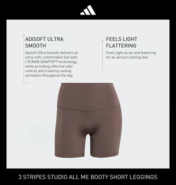 ADIDAS PERFORMANCE Skinny Sportshorts 'Motion' in Braun
