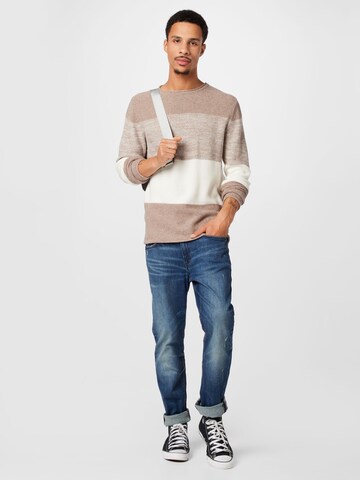 Key Largo Regular fit Sweater 'JOGI' in Brown