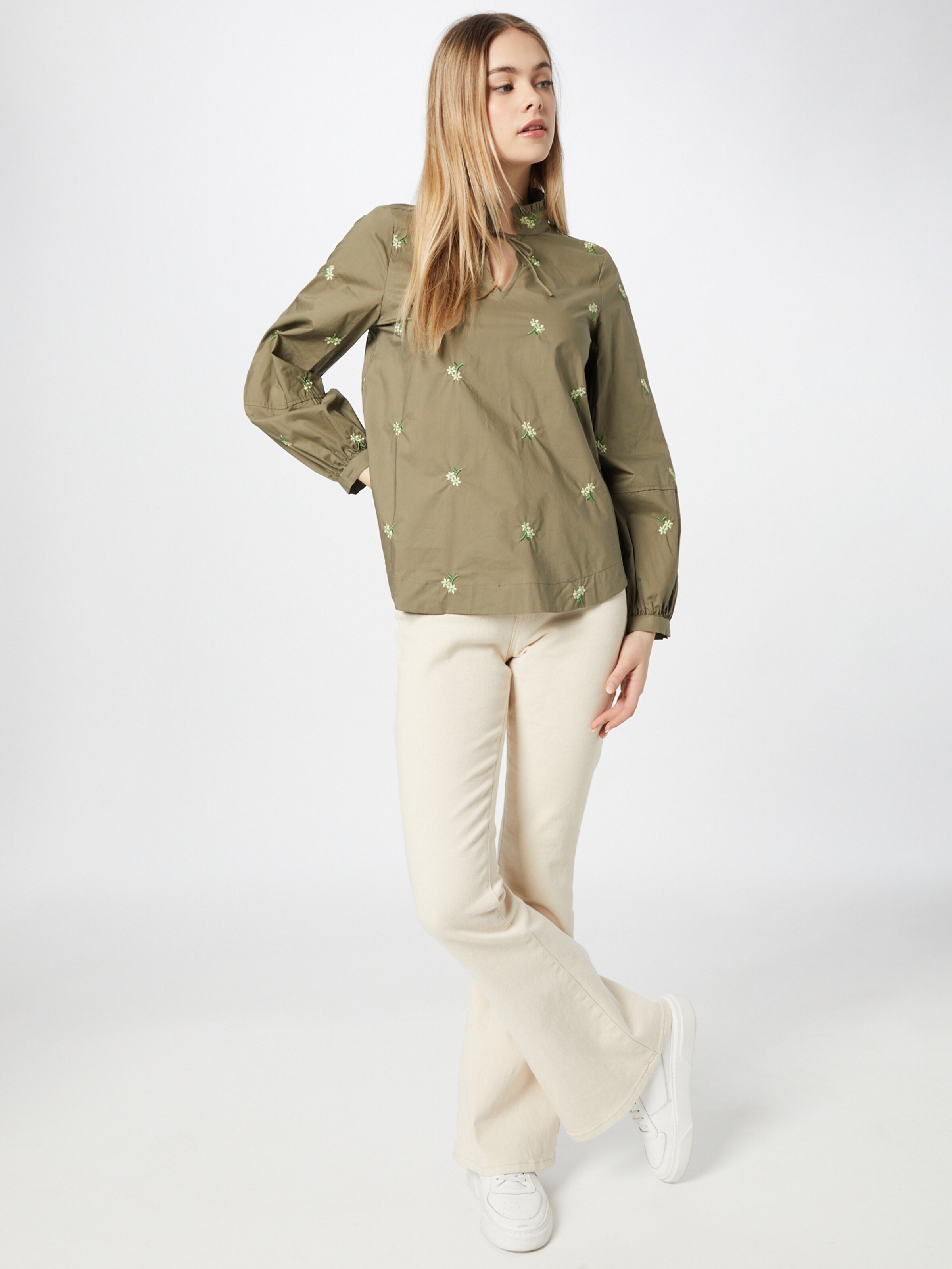 Frauen Blusen & Tuniken KAREN BY SIMONSEN Bluse 'Bea' in Khaki, Grasgrün - MH24001 Frauen Blusen & Tuniken KAREN BY SIMONSEN Bluse 'Bea' in Khaki, Grasgrün - MH24001