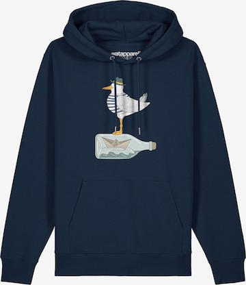 Watapparel Sweatshirt ' Möwe mit Hut ' in Blauw: voorkant