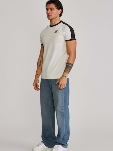 SikSilk - Camiseta 'Stripe Ringer' en beige: frente