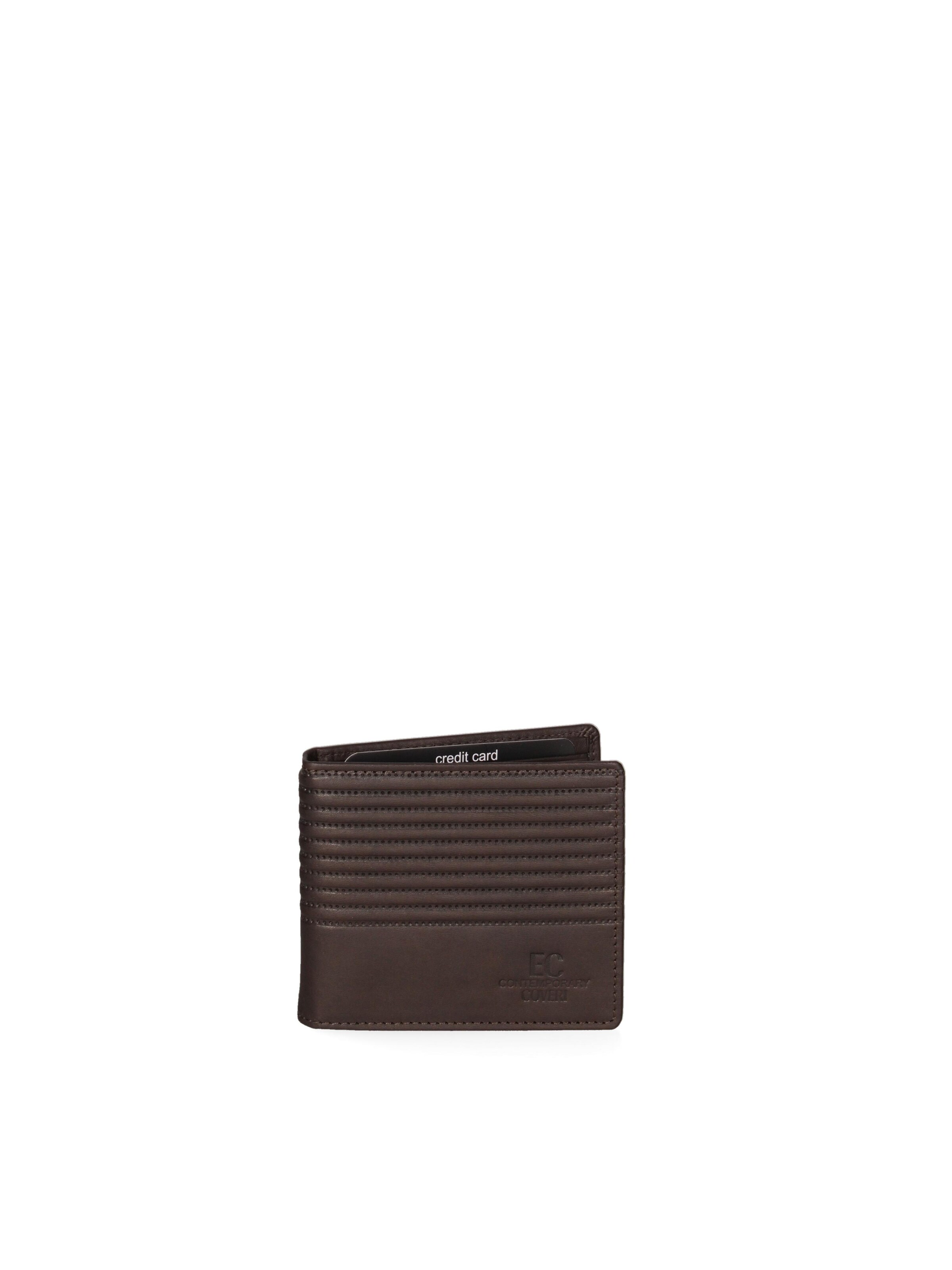 Portamonete 'Portafoglio Uomo Vera Pelle con Tasche Portacarte - EC Contemporary Coveri' di EC Contemporary COVERI in marrone: frontale