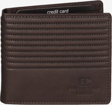 Portamonete 'Portafoglio Uomo Vera Pelle con Tasche Portacarte - EC Contemporary Coveri' di EC Contemporary COVERI in marrone: frontale