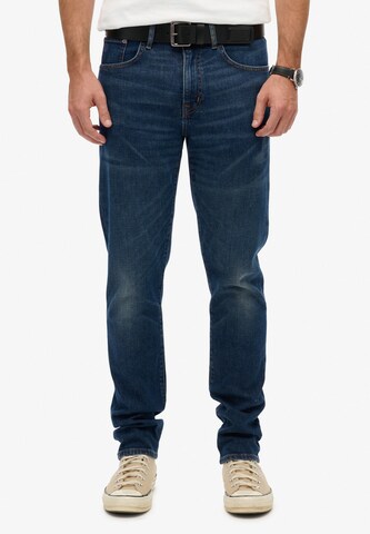 Coupe slim Jean Superdry en bleu : devant
