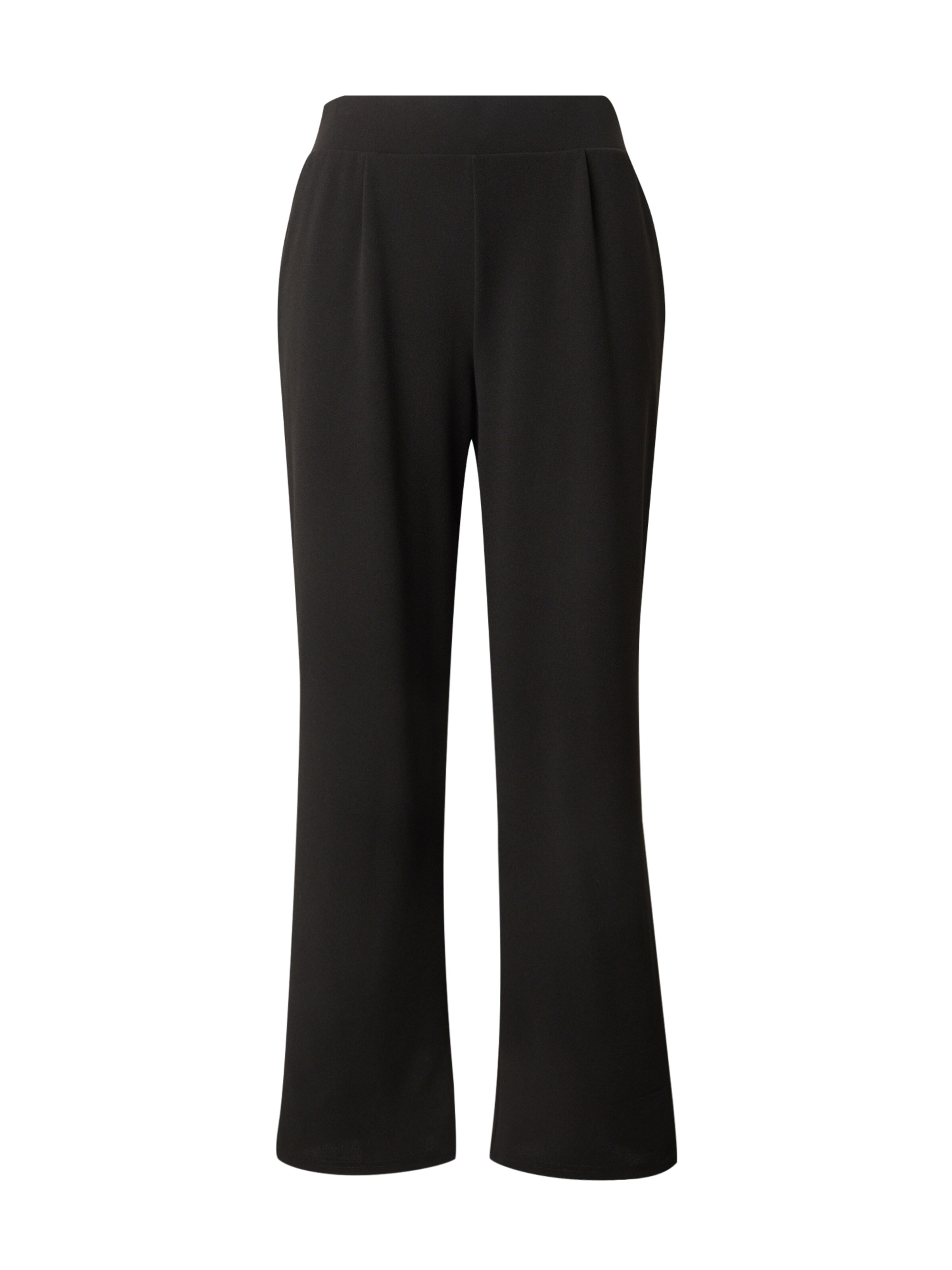 Vero Moda Curve Wide leg Bandplooibroek in Zwart: voorkant