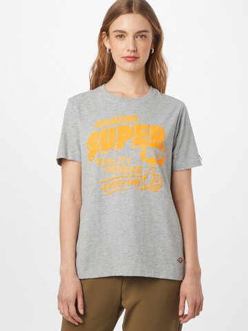 Tricou de la Superdry pe gri: față