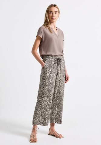 STREET ONE Wide leg Pants 'Emee' in Brown