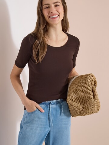 CECIL T-Shirt 'Lena' in Braun