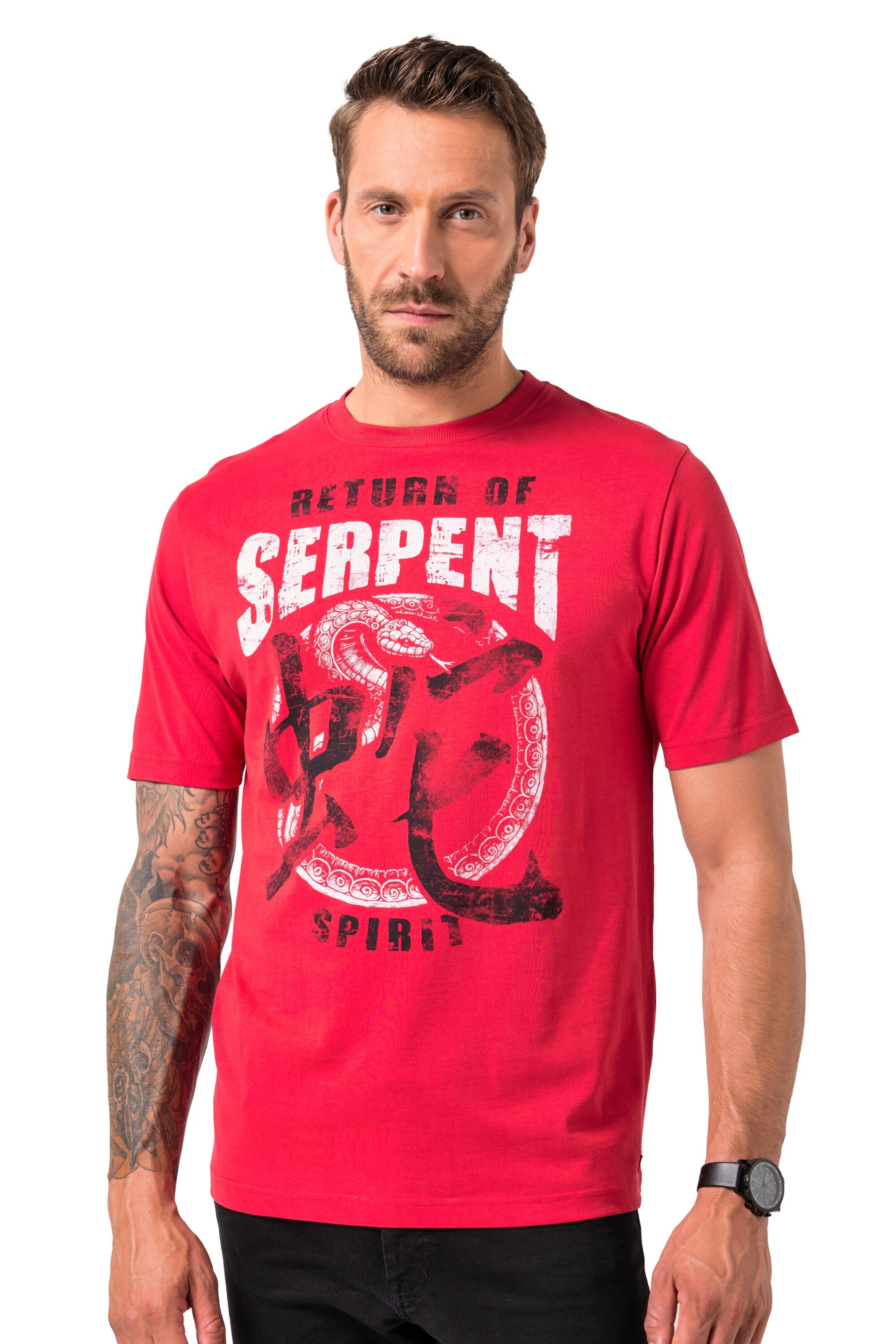 JP1880 Shirt in Rood: voorkant