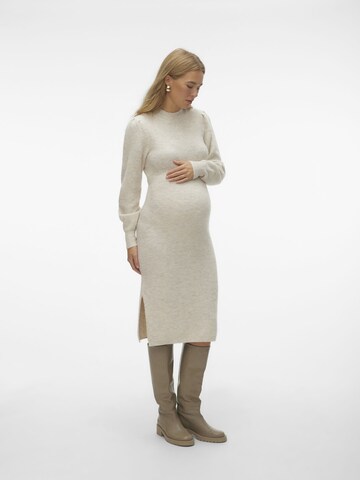 Vero Moda Maternity Knit dress in Beige: front