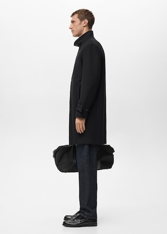 MANGO MAN Between-Seasons Coat 'Funnel' in Black