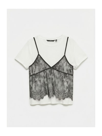 VERO MODA Shirts 'VMCARLA' i XS i sort / hvid, Produktvisning