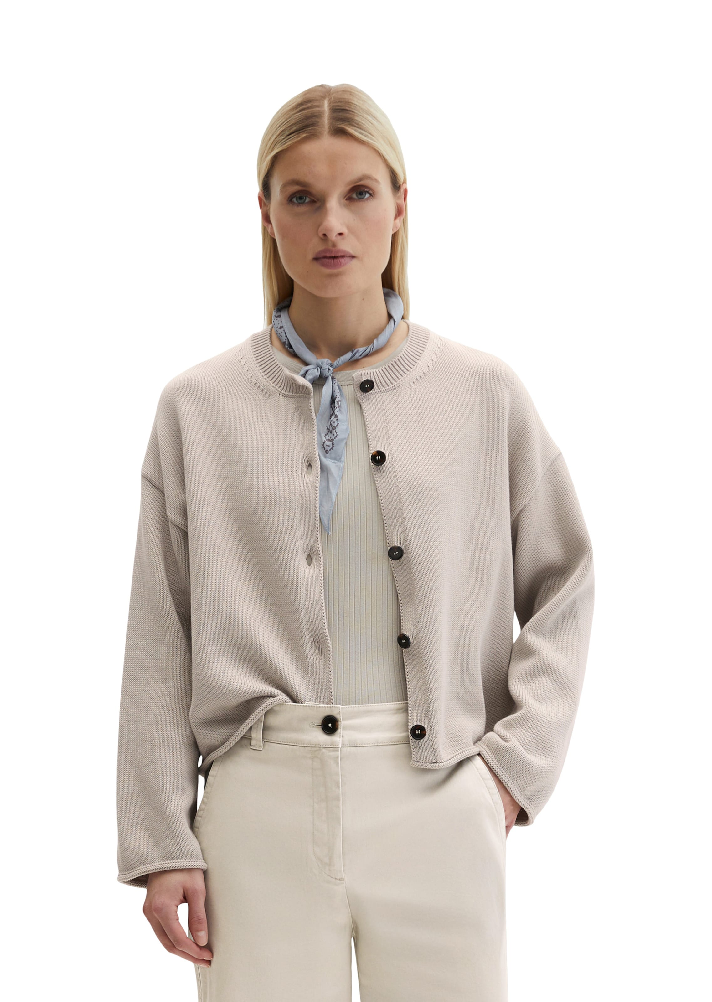 Marc O'Polo Strickjacke in Grau: Vorderseite