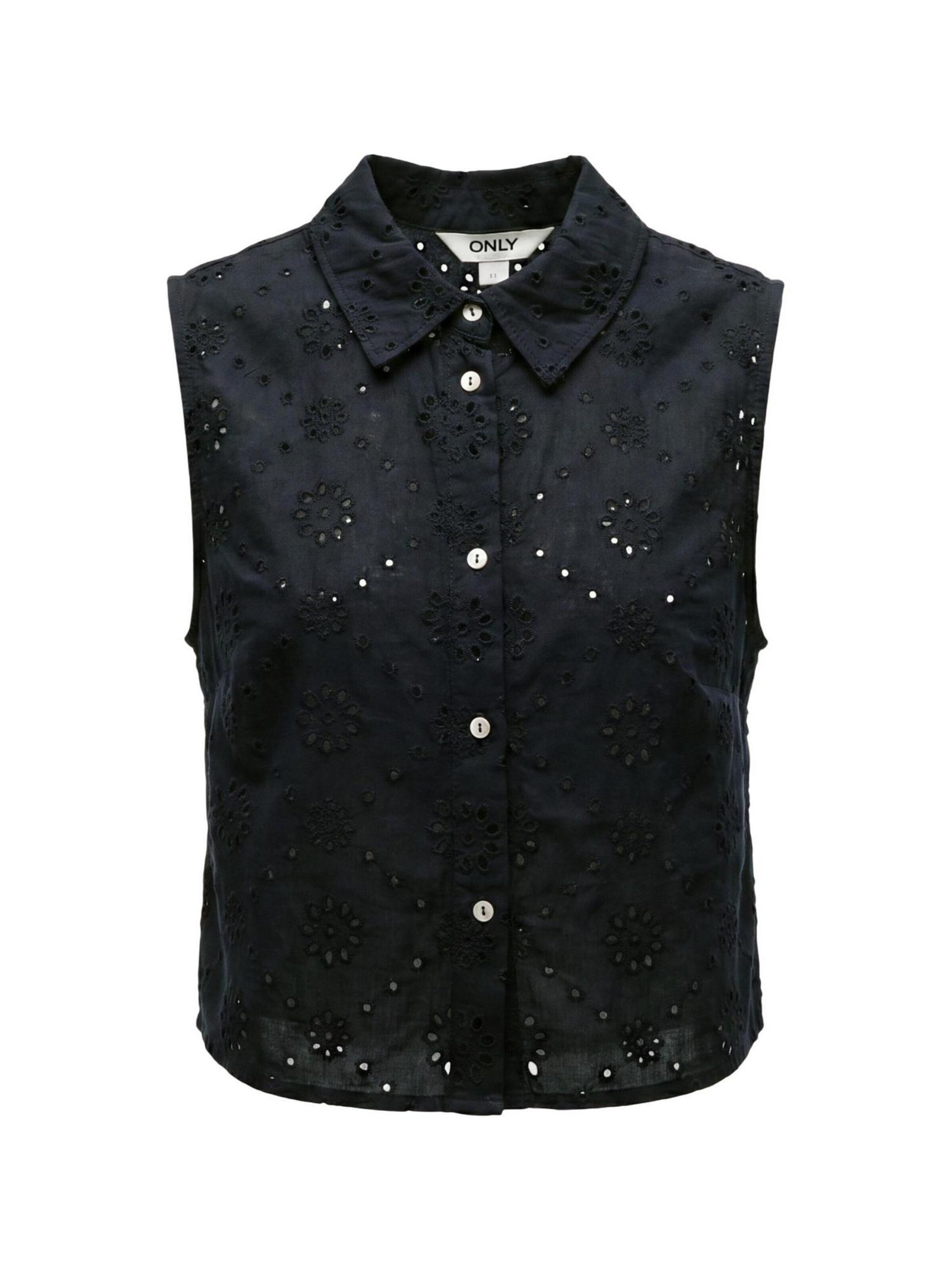 Maglietta 'Onlalithea Sl Short Emb Wvn 15371174' di ONLY in nero: frontale