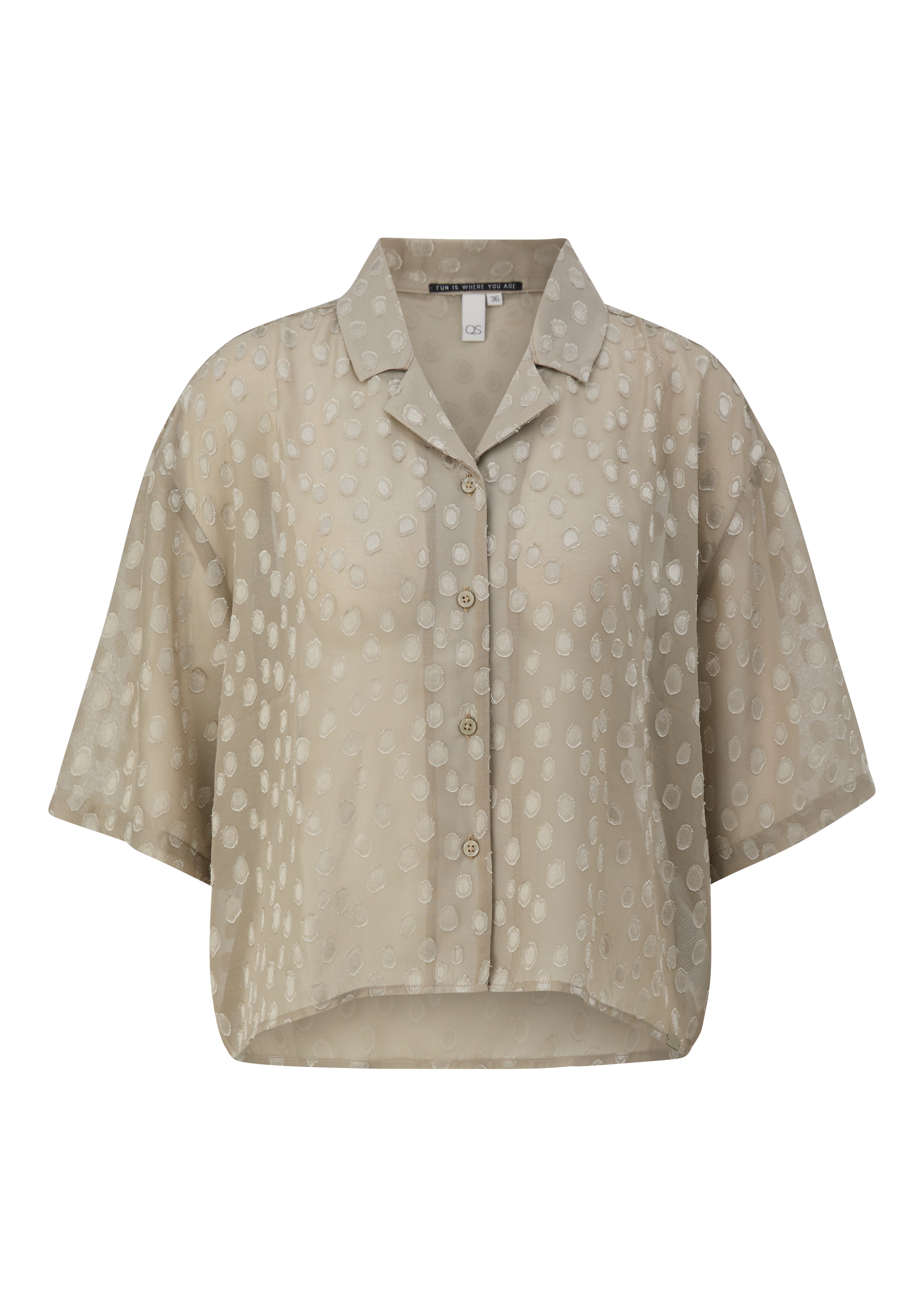 QS Blouse in Groen: voorkant