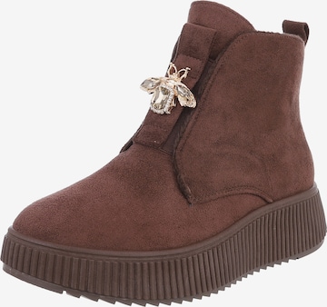 Ital-Design Ankle Boots in Brown: front