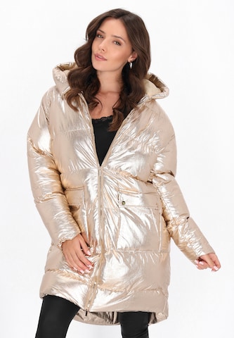 faina - Sobretudo de inverno em ouro: frente