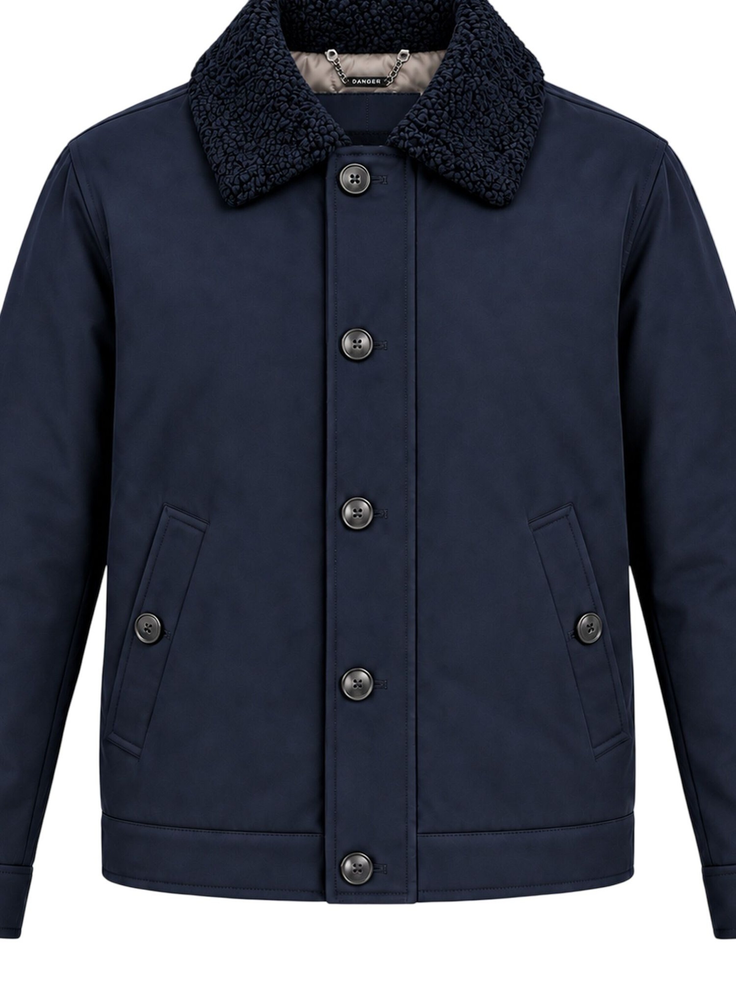 Veste d’hiver Danger en bleu : devant
