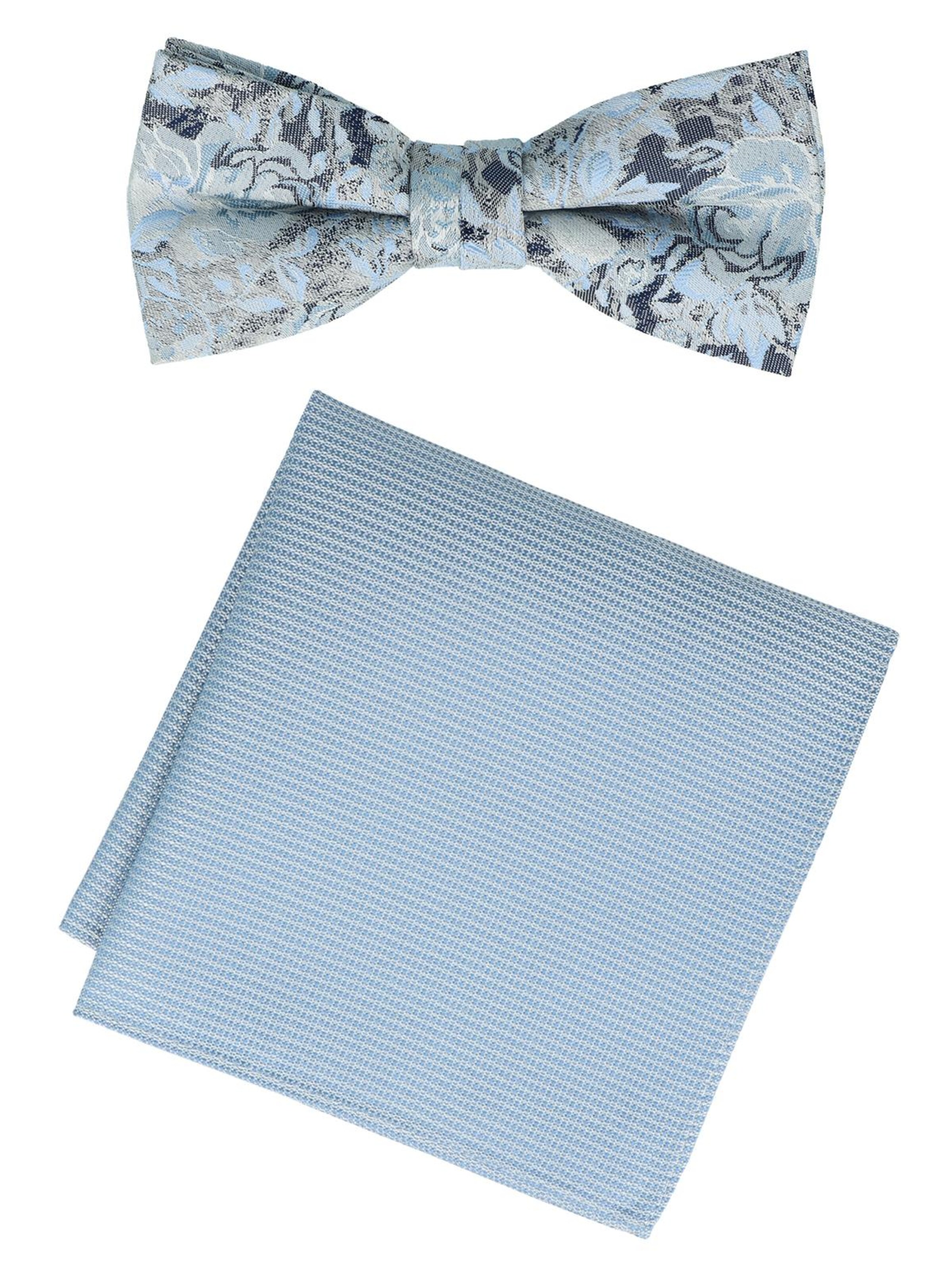 WILLEN Fliege 'Set Floral/ Uni'‌‌‌‌‌‌‌ in Blau: Vorderseite