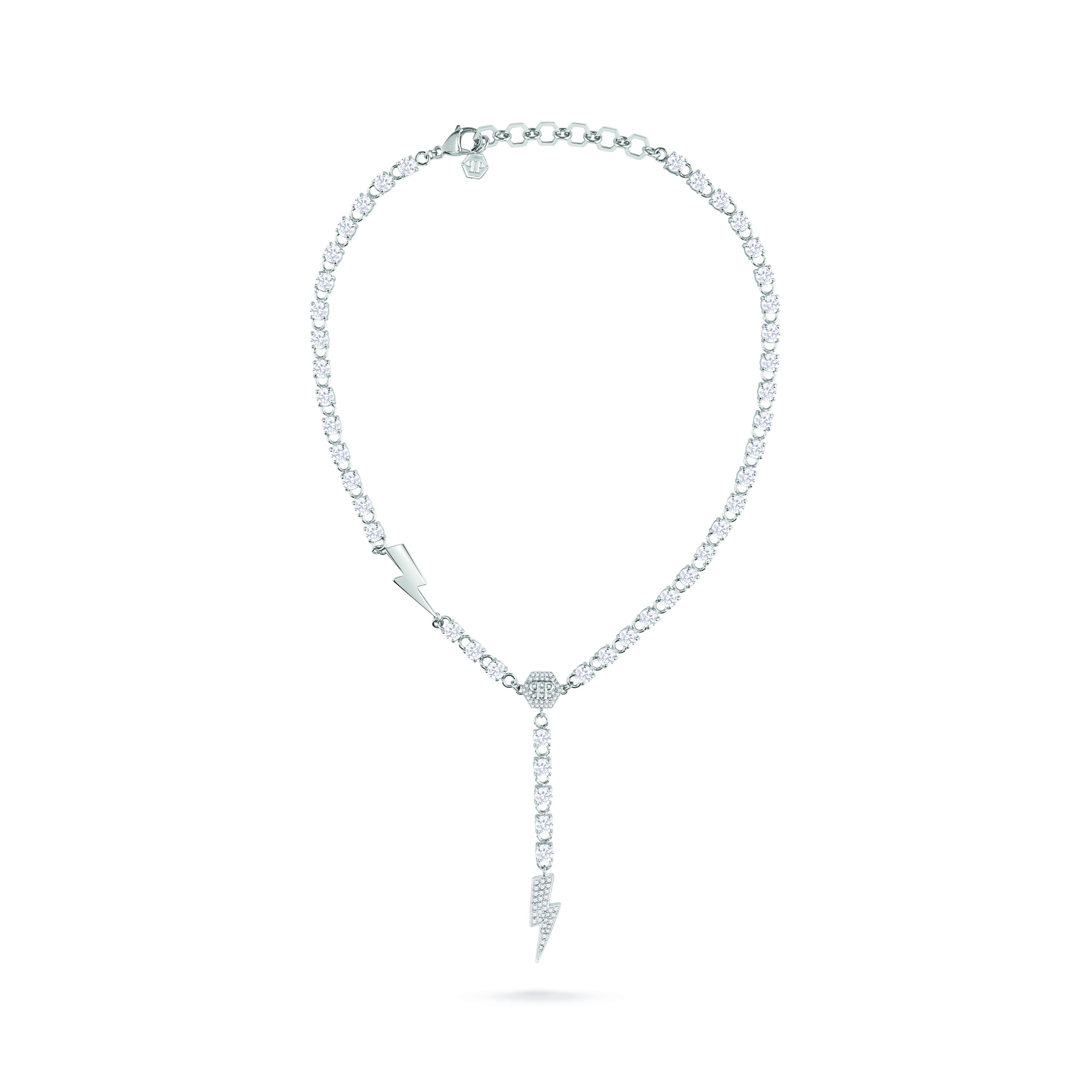 Philipp Plein Jewellery Ketting 'Vanity' in Zilver: voorkant