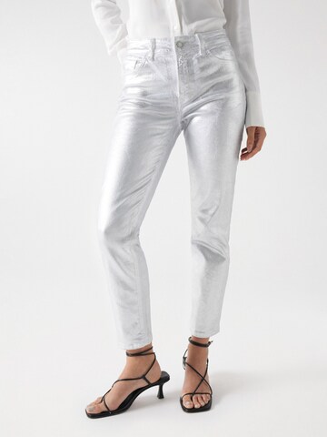 Salsa Jeans Slim fit Jeans in Silver: front