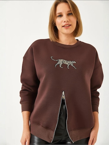 Bianco Lucci Sweatshirt in Brown