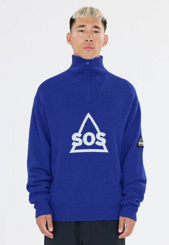 SOS Athletic Sweater 'Tignes' in Blue: front