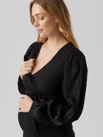 MAMALICIOUS Bluse 'LEANNE' in Schwarz