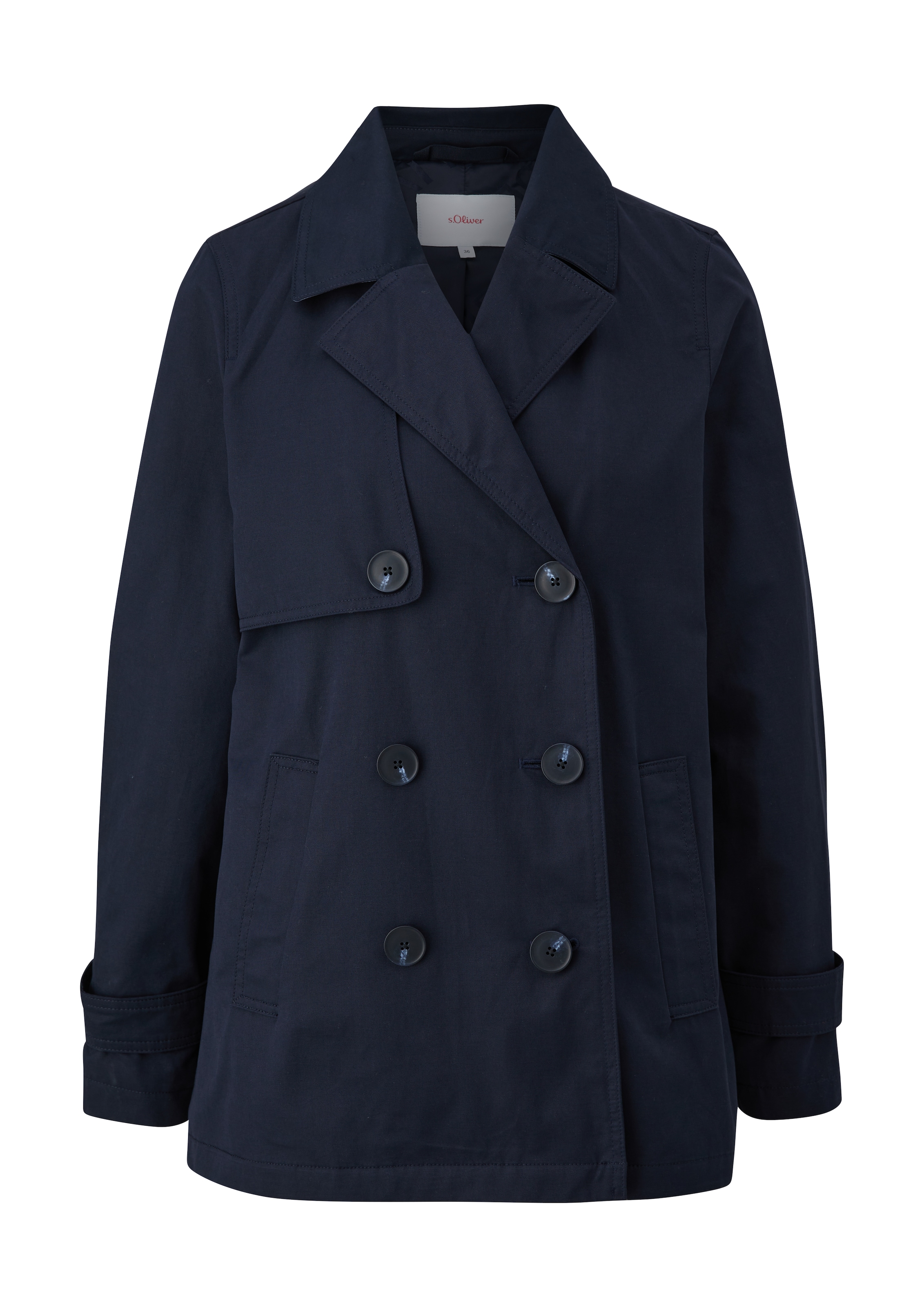 s.Oliver Tussenmantel in Blauw: voorkant