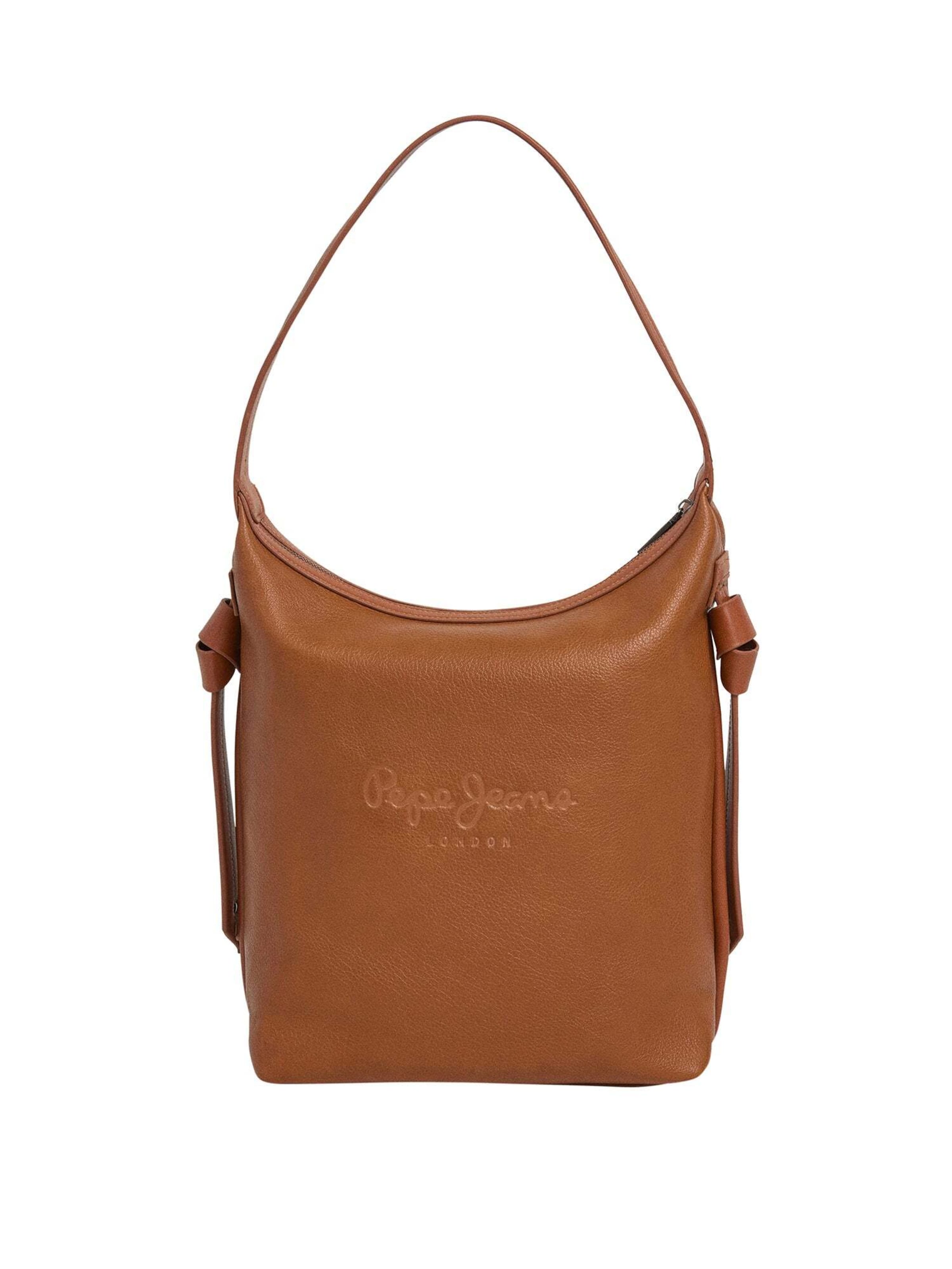 Pepe Jeans Handtasche in Braun: Vorderseite