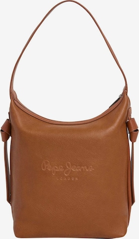 Pepe Jeans Handtasche in Braun: Vorderseite