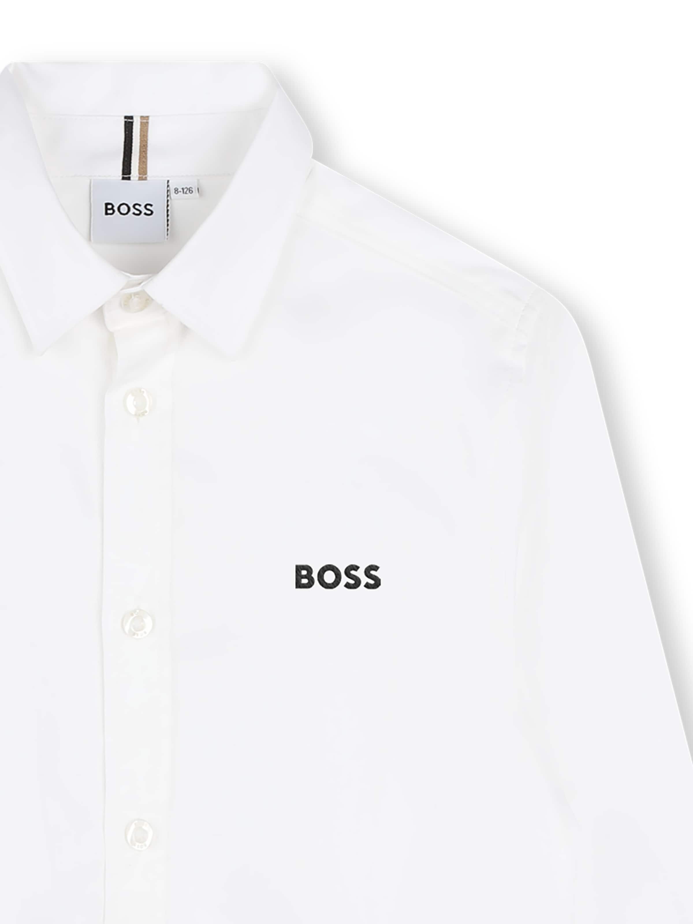 BOSS Regular fit Button up shirt in White